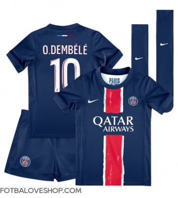 Paris Saint-Germain Ousmane Dembele #10 Dětské Domácí Dres 2024-25 Krátký Rukáv (+ trenýrky)